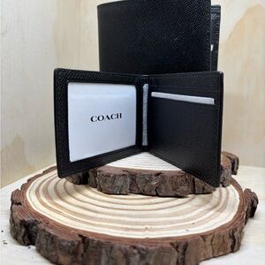 Coach Black Leather Men's Wallet